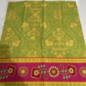 Michael Miller Ooh La La Colorful Floral Border Fabric Pillow & Maxfield Cotton